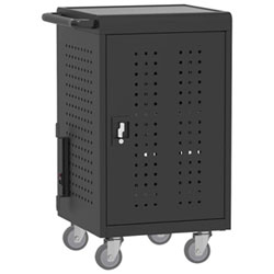 Luxor USB-C Secure Charging Cart for Laptops & Chromebooks & iPads (CHMC002) - 30 Devices - Black