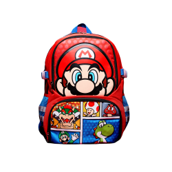 BIOWORLD Super Mario Brothers Favorite Characters Youth 16” Sports Backpack And Gym Bag