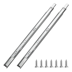 VEVOR 24 Inch Drawer Slides, 10 Pairs Full Extension Ball Bearing Cabinet Rails, 100 Lb Load Capacity Heavy Duty Side Mount Dresser Drawer Slides