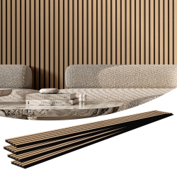 VEVOR 7.9 X 94.5 Inch Wood Slat Acoustic Panels, Mdf Accent Wooden Wall Panels for Modern Interior Wall Decor, Faux Wood Wall Board Panels for Noise
