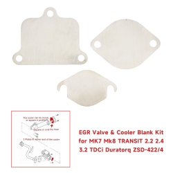 TOPTENG Egr Valve & Cooler Blank Kit for Mk7 Mk8 Transit 2.2 2.4 3.2 Tdci Duratorq Zsd-422/4
