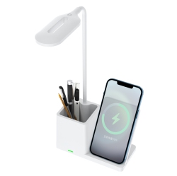 THE WAY Desk Lamp Eye Protection Study Multifunctional Wireless Fast Charging, Charger \w Pen Holder, Suitable for Apple Charging 10W Night Light