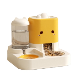 THE WAY Cat Drinking Fountain, Cute Environmentally Friendly Automatic Feeder, Universal Double Bowl Kettle Food Bowl for Cats And Dogs to Prevent