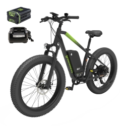 GREENWORKS 80V 26" All Terrain (Fat Tire) Mountain E-Bike, (1) 4Ah Battery & 6A Charger Included