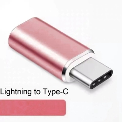 CSMART [2 Packs] Lightning Female to USB Type C Male Adapter Connector Converter for Iphone Ipad Samsung Android Phones, Rose In Gold