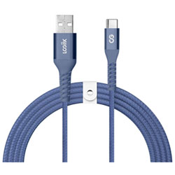 LOGiiX Vibrance 1.2m (3.94 ft.) Braided USB-A to USB-C Cable - Teal