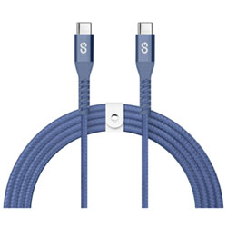 LOGiiX Vibrance 1.2m (3.94 ft.) Braided USB-C Cable - Midnight Blue