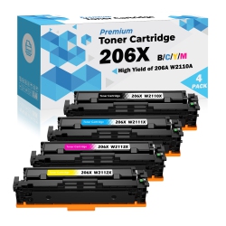 ULTMAX Ultra Toner® Compatible HP 206X W2110X / HP 206A W2110A Color Toner Cartridge HP206 for Color Laserjet Pro M255 M255Dn M255Dw M255Nw Mfp M282