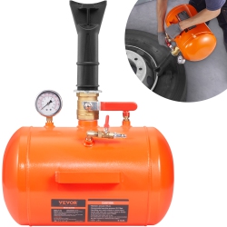 VEVOR 5 Gallon/19L Tire Bead Blaster, Includes Pressure Gauge & Handle, 145 Psi Max Inflation Tank, Operates Between 85-116 Psi for Cars, Trucks