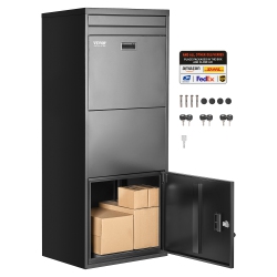 VEVOR Package Delivery Boxes, 47.2 In Mailbox for Parcel \w Lock, Galvanized Steel Package Drop Box \w Anti-Theft Design, Weather-Resistant Package