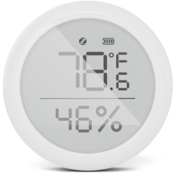 THE WAY Tuya Zigbee Smart Home Temperature And Humidity Sensor, Digital Display App Remote Control Temperature And Humidity Smart Sensor - Round