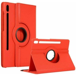 CSMART [Cs] 360 Rotating Pu Leather Tablet Case Smart Cover for Samsung Galaxy Tab S10 Fe+ Plus, Sm-X620 Sm-X626 In Red