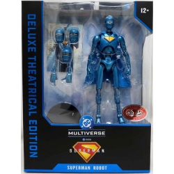 DC Multiverse Superman Movie 7 Inch Action Figure Deluxe Exclusive - Superman Robot Platinum In Red
