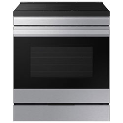 Open Box - Samsung BESPOKE 30" 6.3 Cu. Ft. True Convection Induction Slide-In Electric Range - SS - Scratch & Dent
