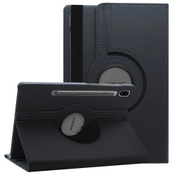 XCRS Samsung Galaxy Tab S10 Fe Plus 2025 Case 360° Swivel Rotating With Kickstand, Multi-Angle Viewing Pu Leather Folio Cover