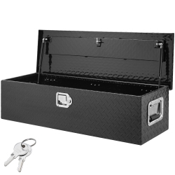 VEVOR 39"x13"x10" Heavy Duty Aluminum Truck Bed Tool Box, Diamond Plate Tool Box \w Side Handle And Lock Keys, Storage Tool Box Chest Box Organizer