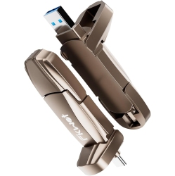 FIKWOT Fu389 External Solid State Drive Up to 2050Mb/s for Data Storage, Dual-Port Stick Design \w USB-A & Type-C Expansion Of Storage for Iphone