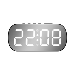 THE WAY Simple Ins Style Led Digital Display Electronic Clock, Digital Desktop Small Alarm Clock, Student Children's Mirror Alarm Clock- Light