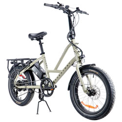 Everyday Essentials EasyHaul Foldable ST Electric Cargo Bike (350W Motor/60km Range/32km/h Top Speed) - Taupe