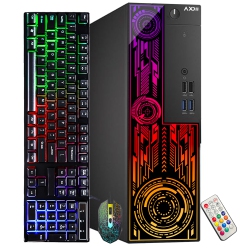 AXOII Refurbished (Excellent) - RGB Sff Computer PC - Intel Core I5 9500 Processor, 16GB Ddr4 Ram, 1Tb Nvme SSD, Windows 11 Pro, Wi-Fi, Bluetooth
