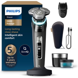 PHILIPS MALE GROOMIN Philips Electric Shaver Series I9000 Prestige, Wet & Dry \w 360° Precision Flexing Head & Triple Action Lift & Cut, Ink Black