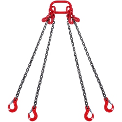 VEVOR 3/8 Inch X 10 Ft Chain Sling, Lifting Chains \w Hooks, G80 Engine Chain Hoist Lifts, 18400 Lbs/8 Ton Lifting Sling Chains for Engine Hoist, \w