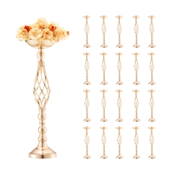VEVOR 20PCs 58Cm/22.83" Tall Wedding Flower Vase, Metal Centerpiece Floral Arrangement Stand Display Rack for Tables Wedding Dinner Party