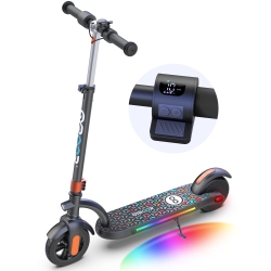 MIHOVER Electric Scooter for Kids, 180W Motor 10Mph Speed Electric Scooter With Adjustable Handlebar And Led Lights
