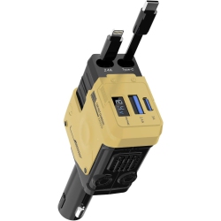 THE WAY Mecha Retractable Cable Car Charger 120W Super Fast Charging One to Three Car Cigarette Lighter Flash Charging 66W Fast Charging 2