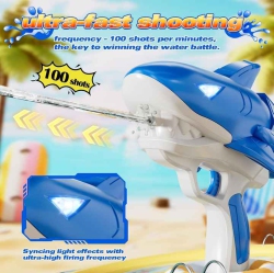 THE WAY Electric Water Gun, Shark Automatic Electric Water Spray Gun Water Toy, Cool Shark Design Water Gun, Suitable for Kids And Adults, Suitable