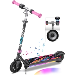 MIHOVER Electric Scooter for Kids, 150W Motor 10Mph Speed Electric Scooter With Adjustable Handlebar And Led Lights