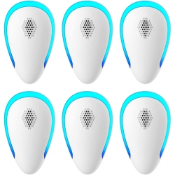 GREEN SCENIC [Intelligent Frequency Conversion Indoor Ultrasonic Insect Repeller] 6 Packs - 100 Square Meters Large Area Coverage Non-Toxic And
