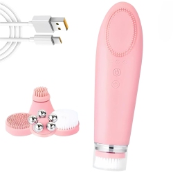 MYACUC Silicone Face Scrubber, Electric Face Scrubber for Women, Exfoliating Deep Cleanser, Face Cleansing Brush, Face Wash Tool for Daily Skincare