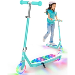 MIHOVER Kids Electric Scooter With Led Lights With 2-Level Adjustable Handlebar, 8Km/h Safe Speed, Foot Sensor Start, for Boys & Girls Ages 4-8