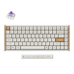 KEYCHRON K2 He Wireless Mechanical Keyboard for Mac & PC - 75% Compact Design, RGB Lighting, Aluminum Body, Macos Shortcut Keys (K2H-Q1) In White