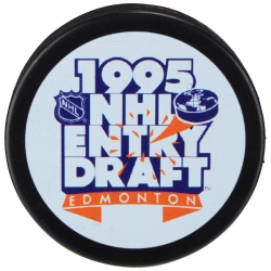 INGLASCO Entry Draft Hockey Team Logo Autograph Model Puck