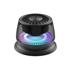 THE WAY Magic Outdoor Magnetic Bluetooth Speaker, Camping And Cycling Car Audio, Colorful RGB Ultra-Long Battery Life Mini Portable - In Black