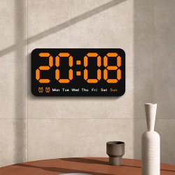 THE WAY New Wall Clock, Simple Large Screen Hanging And Standing Dual-Purpose Clock, Living Room Clock, Strap Temperature Multi-Function Alarm Clock