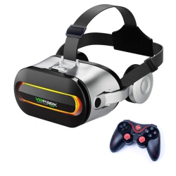 THE WAY Virtual Display Glasses All-In-One Machine, Vr Wireless High-Definition Movie Smart Head-Mounted Box Vr Glasses-J60 + X3 Handle In White