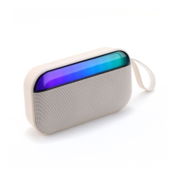 THE WAY Outdoor Travel Portable Speaker, Portable Bluetooth Speaker, Colorful Light Speaker, 360° Stereo Subwoofer Bluetooth Speaker - In White