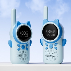 THE WAY Kids Rechargeable Walkie Talkie Two Blue, Walkie Talkie Long Range Channel Two-Way Radio, Suitable for 3-12 Years Old Kids, Family Games