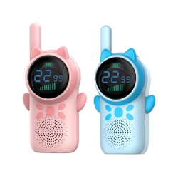 THE WAY Kids Rechargeable Walkie Talkie 2 (Pink + Blue), Walkie Talkie Long Range Channel Two-Way Radio, Suitable for 3-12 Years Old Kids, Family