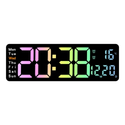THE WAY New Colorful Wall Clock, Simple Multifunctional Living Room Clock, Countdown Clock, Multifunctional Living Room Clock, Hot Selling Electronic