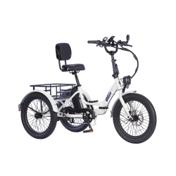 OLLIE Refurbished (Excellent) - Leo Foldable Step-Through Electric City Trike (500W Motor / 65Km Range / 22 Km/h Top Speed) - In White