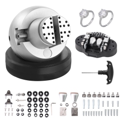 VEVOR 5" Ball Vise, Engraving Setting Tool, 360° Rotation Engraving Block, 69 PCs Attachment Jewelry Engraving Block Tools Standard Block for Gemstone