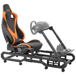 VEVOR 330 Lbs Max Load Racing Wheel Stand \w Wheels for Logitech G923/g920/g29, Steel Driving Simulator Cockpit-Thrustmaster T248P, Steering Wheel