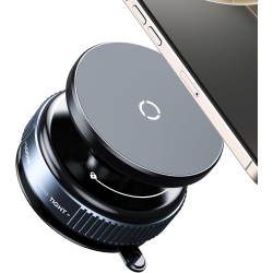 THE WAY New Magnetic Car Phone Holder, 360 Degree Rotating Folding Vacuum Suction Cup, Support Car Desktop Center Console, Adjustable Magnetic Phone