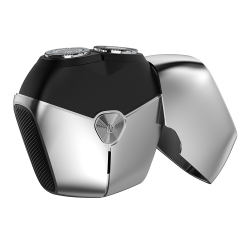 THE WAY 8W Mini Portable Electric Shaver, Men's Floating Magnetic Blade Rechargeable Shaver, Waterproof - In Silver