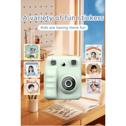 THE WAY New Polaroid Camera Portable Thermal Printing Camera Children's Day Gift [32G High Configuration Contains 1 Roll Of Black And White Printing