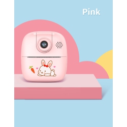 THE WAY New Cartoon Smart Children's Camera Thermal Instant Printing Digital Small Slr Camera Toy Pixel 4800W, 2.0 Inches Polaroid In Pink